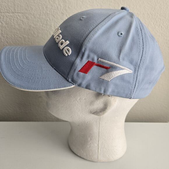 TaylorMade Golf Hat Cap‎ Strapback Adjustable r7 Tmax Light Blue Pro Tour - Picture 4 of 8